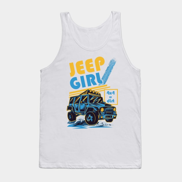 Jeep girl Tank Top by Cuteepi